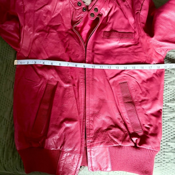 Americana Leather Vintage Red Leather Jacket - Picture 6 of 10